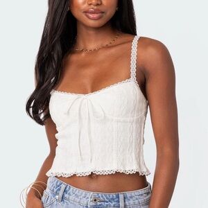 Edikted Lacey Knit Tank Top